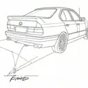 bmw e34 tattoo design idea