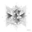 A Coldplay lyric written in architectural typography tattoo design idea