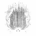 A Coldplay lyric written in architectural typography tattoo design idea