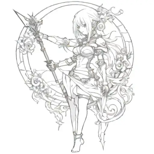 Nier lunar tear tattoo design idea