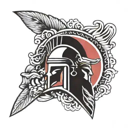 greek spartan tattoo design idea