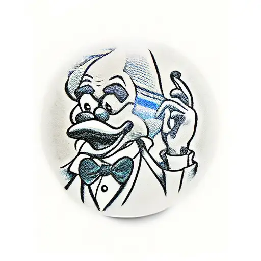 Scrooge Mcduck Monopoly Man Gangster tattoo design idea