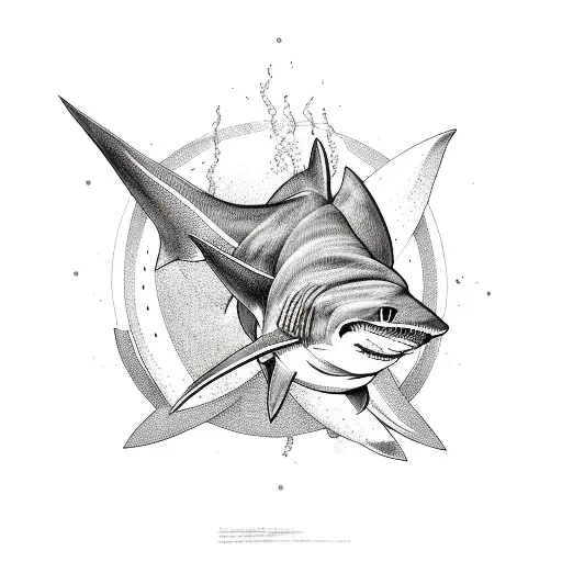  RENAISSANCE shark tattoo design idea