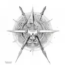 espada de damocles tattoo design idea