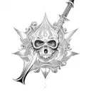 espada de damocles tattoo design idea