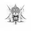 espada de damocles tattoo design idea