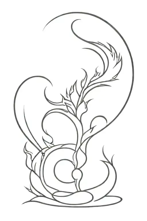 tattoo template that represents "may every false spark you lit in my heart, lead to the burning of your soul" as a drawi tattoo design idea