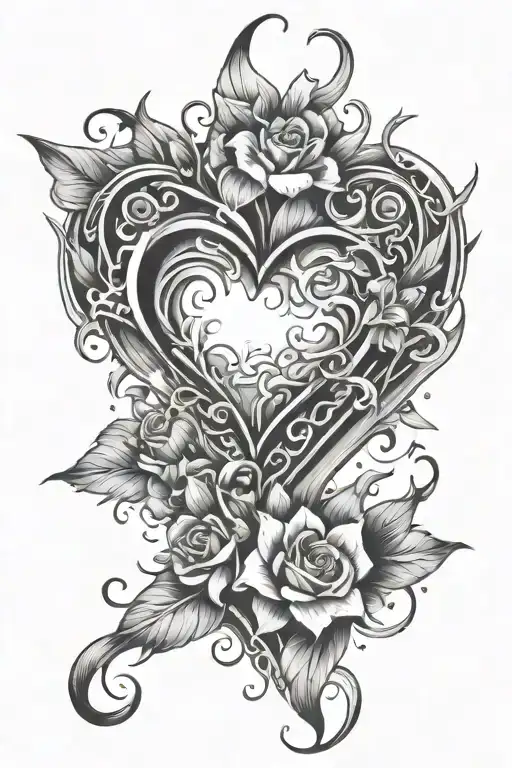 tattoo template that represents "may every false spark you lit in my heart, lead to the burning of your soul" as a drawi tattoo design idea