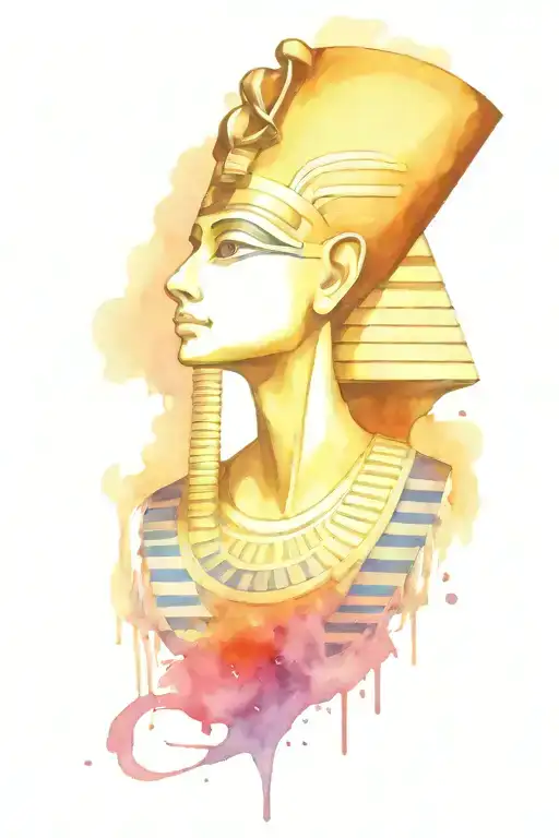Egyptian pharaoh tattoo design idea