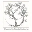 the phrase "if i was born a blackthorn tree, i'd wanna be felled by you, held by you, fuel the pyre of your enemies" tattoo design idea