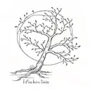 the phrase "if i was born a blackthorn tree, i'd wanna be felled by you, held by you, fuel the pyre of your enemies" tattoo design idea