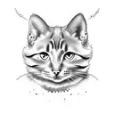 cute Cats ghost   tattoo design idea