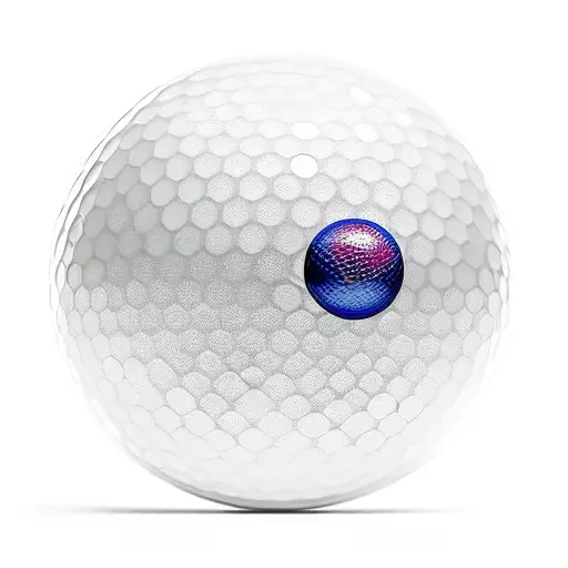 A pool ball breaking through a golf ball tattoo design idea