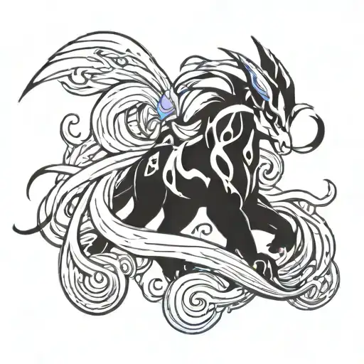 pokemon suicune tattoo design idea