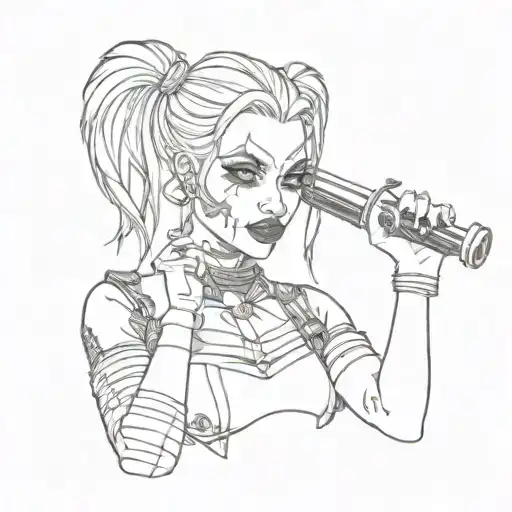 Harley Quinn inspired tattoo tattoo design idea