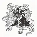 pokemon suicune tattoo design idea