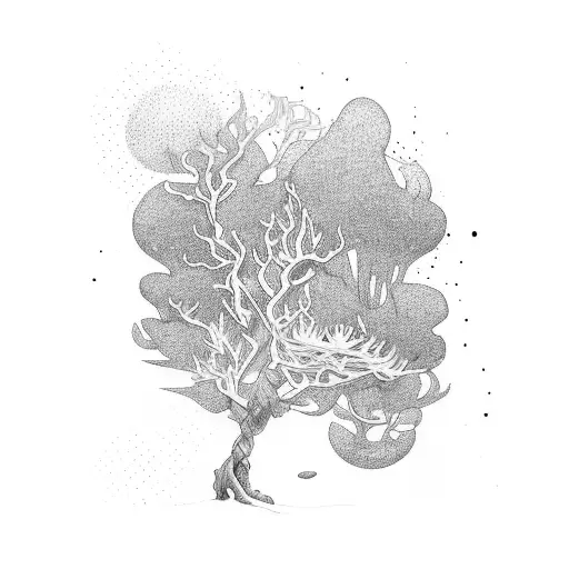Tree, stem and branches from these names: paul, teresa, nathan, Paulyn, Ally and Thea tattoo design idea