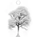 Tree, stem and branches from these names: paul, teresa, nathan, Paulyn, Ally and Thea tattoo design idea