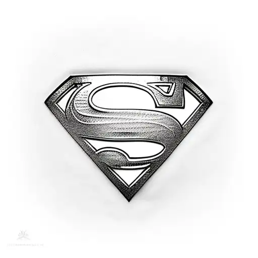 logo superman tattoo design idea