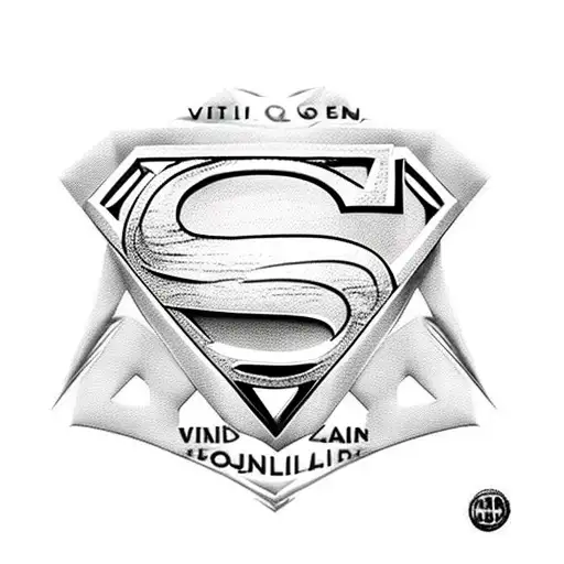 logo superman tattoo design idea