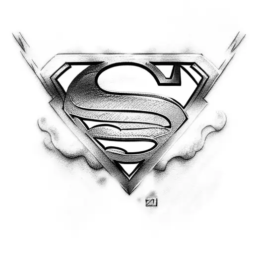 logo superman tattoo design idea