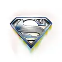 logo superman tattoo design idea