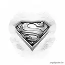 logo superman tattoo design idea
