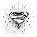 logo superman tattoo design idea
