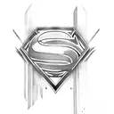 logo superman tattoo design idea