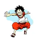 Luffy tattoo design idea