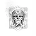 greek hoplite from behind  tattoo design idea