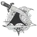 bleach themed sleeve sword tattoo  tattoo design idea