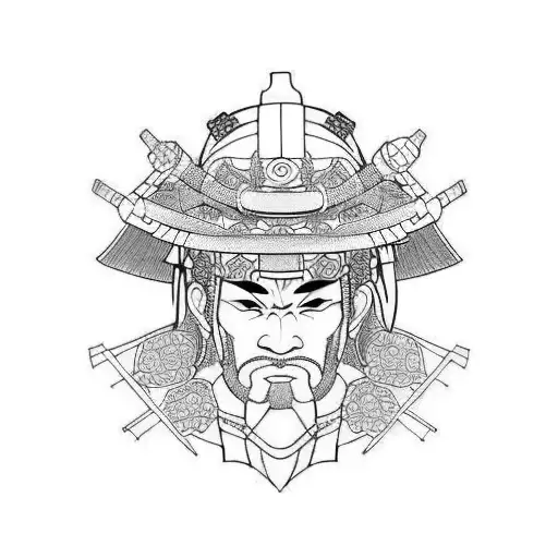 samurai+sakura+ scarlet crow tattoo design idea