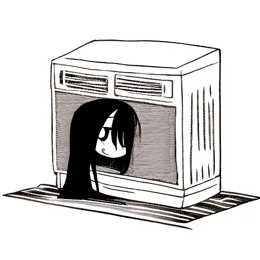 sexy Sadako from the ring crawling out of a tv sleeve tattoo  tattoo design idea