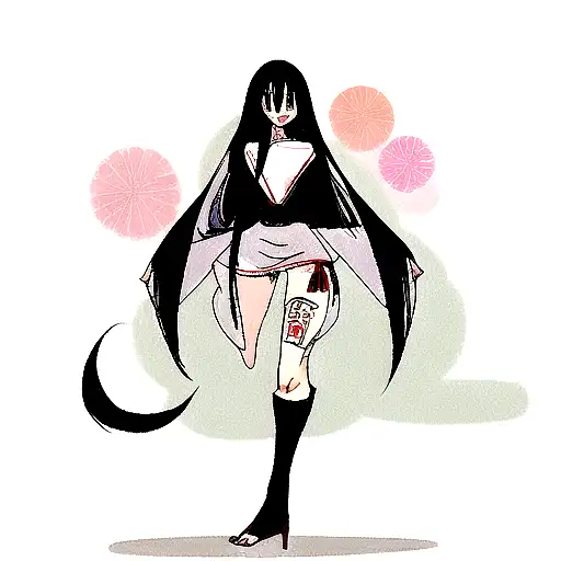 sexy Sadako sleeve tattoo  tattoo design idea