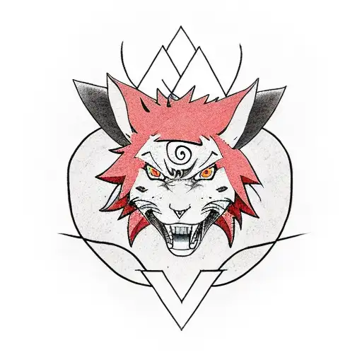 naruto kurama kunai tattoo design idea