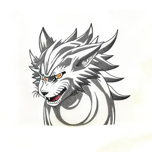 naruto kurama tattoo design idea