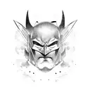 batman oni shogun samurai mask tattoo design idea