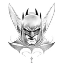 batman oni shogun samurai mask tattoo design idea