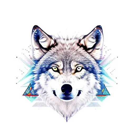 nordic wolf paw tattoo design idea