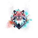 nordic wolf paw tattoo design idea