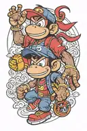 diddy kong tattoo design idea