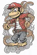 diddy kong tattoo design idea