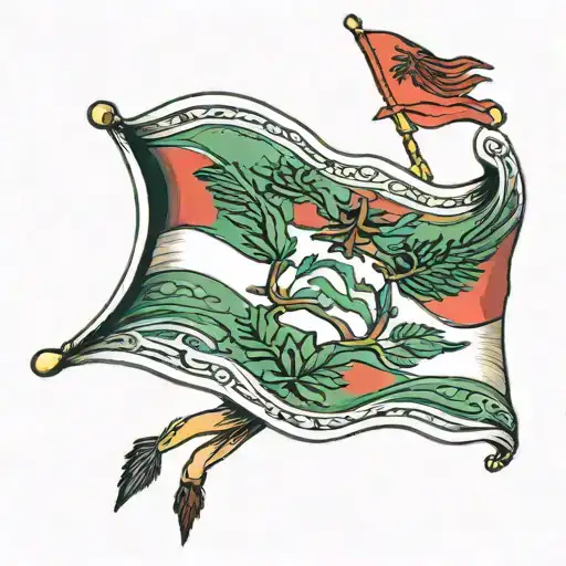 anthony, 31st august 2001, lebanon flag tattoo design idea