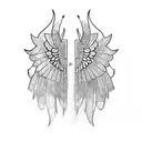 Wing tattoo design idea