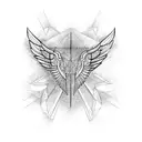 Wing tattoo design idea