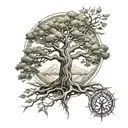 yggdrasil tree tattoo design idea