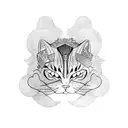 Samurai Cat tattoo design idea