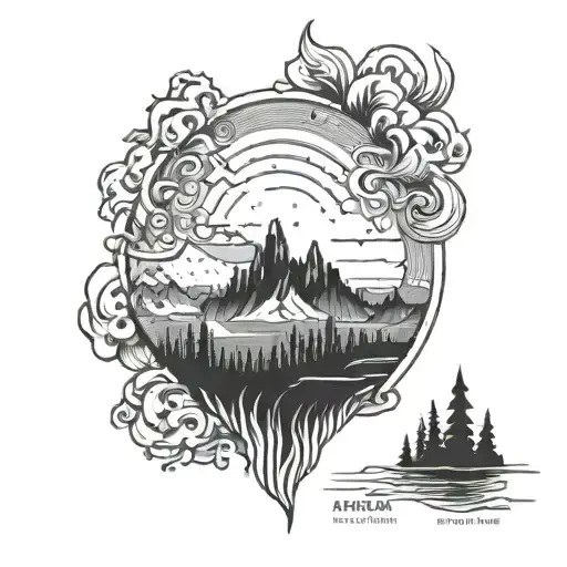 aurora borealis  tattoo design idea