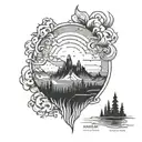aurora borealis  tattoo design idea